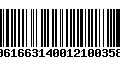 Código de Barras 00616631400121003589