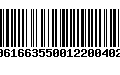 Código de Barras 00616635500122004021