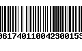 Código de Barras 00617401100423001532