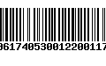 Código de Barras 00617405300122001178