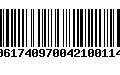 Código de Barras 00617409700421001149