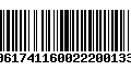 Código de Barras 00617411600222001339