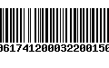 Código de Barras 00617412000322001502