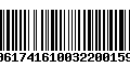 Código de Barras 00617416100322001598