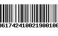 Código de Barras 00617424100219001006