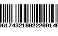 Código de Barras 00617432100222001467