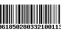 Código de Barras 00618502803321001134