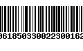 Código de Barras 00618503300223001624