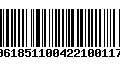 Código de Barras 00618511004221001172