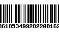 Código de Barras 00618534992822001626