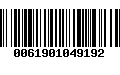 Código de Barras 0061901049192