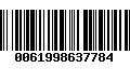 Código de Barras 0061998637784