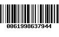 Código de Barras 0061998637944