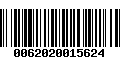 Código de Barras 0062020015624