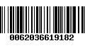 Código de Barras 0062036619182