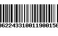 Código de Barras 00622433100119001566