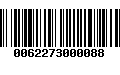 Código de Barras 0062273000088