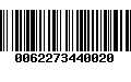 Código de Barras 0062273440020