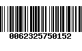 Código de Barras 0062325750152