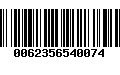 Código de Barras 0062356540074