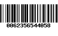 Código de Barras 0062356544058