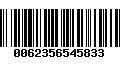 Código de Barras 0062356545833