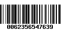 Código de Barras 0062356547639