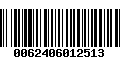 Código de Barras 0062406012513