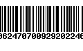 Código de Barras 00624707009292022466