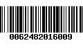 Código de Barras 0062482016009