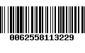 Código de Barras 0062558113229