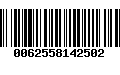 Código de Barras 0062558142502