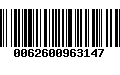 Código de Barras 0062600963147