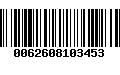 Código de Barras 0062608103453