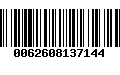 Código de Barras 0062608137144