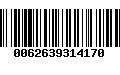 Código de Barras 0062639314170