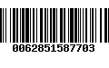 Código de Barras 0062851587703