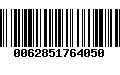 Código de Barras 0062851764050