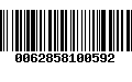 Código de Barras 0062858100592