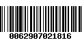 Código de Barras 0062907021816