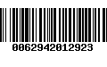 Código de Barras 0062942012923