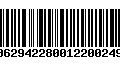 Código de Barras 00629422800122002491