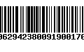 Código de Barras 00629423800919001705