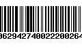 Código de Barras 00629427400222002640