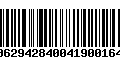 Código de Barras 00629428400419001646