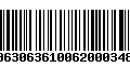 Código de Barras 00630636100620003486