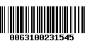 Código de Barras 0063100231545