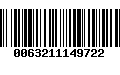 Código de Barras 0063211149722