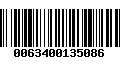 Código de Barras 0063400135086