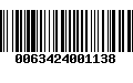 Código de Barras 0063424001138